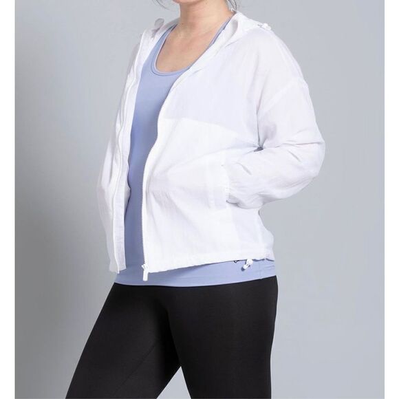 White Mitsubishi Packet Hooded Jacket - Picture 1 of 7